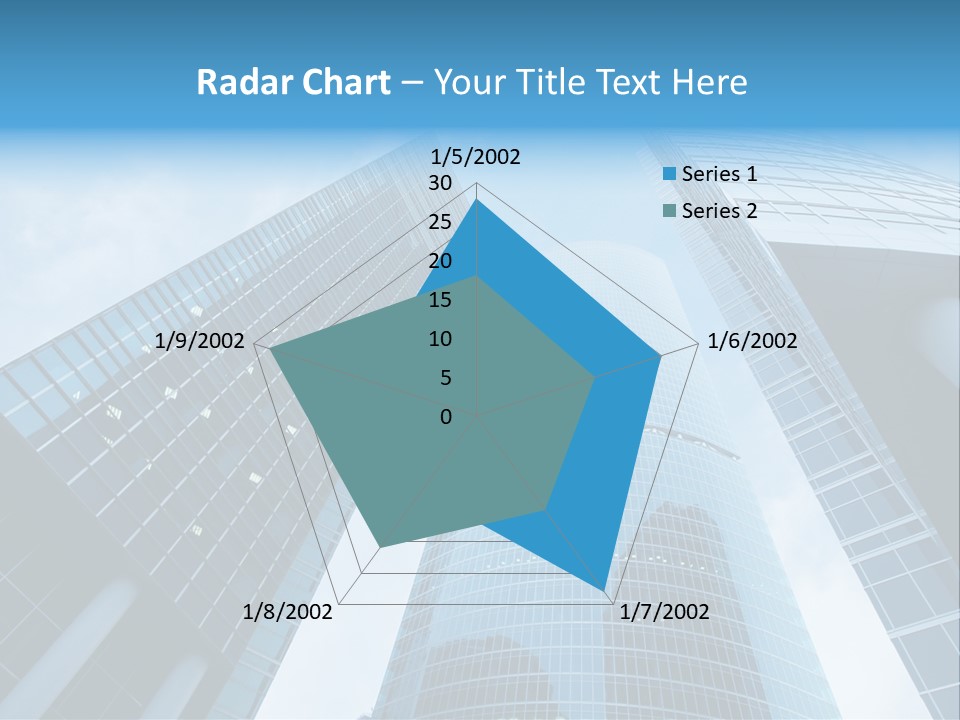 Three Skyscrapers, Business Center In Megalopolis PowerPoint Template