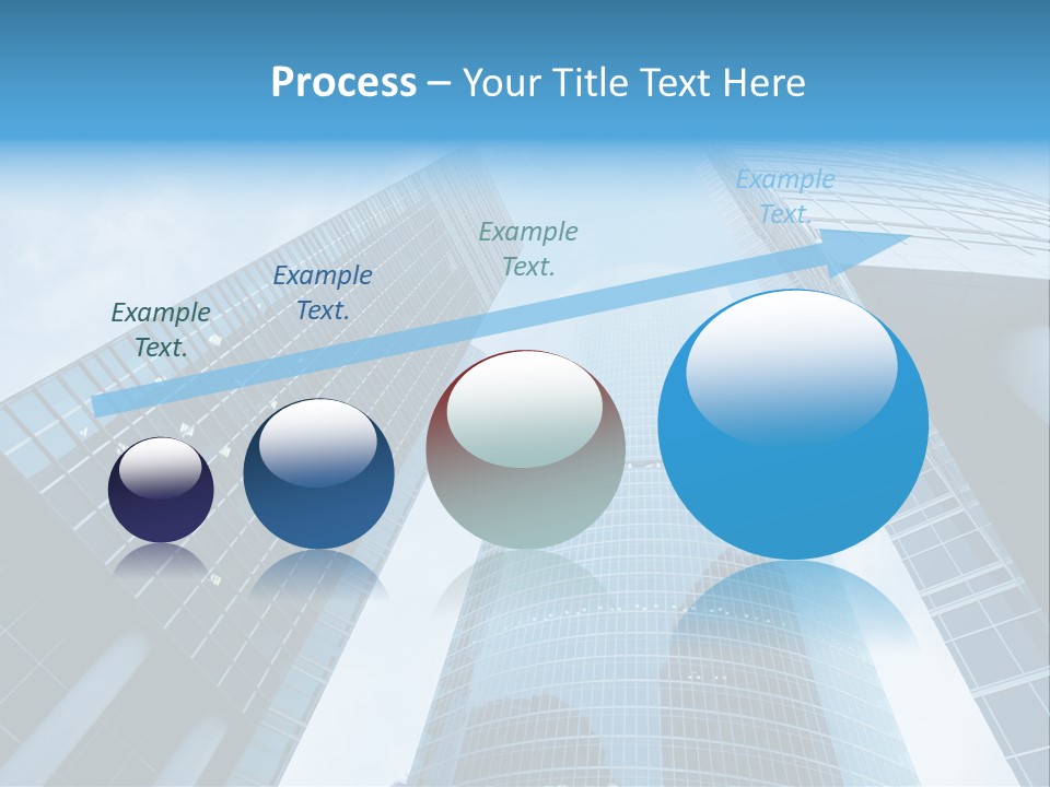 Three Skyscrapers, Business Center In Megalopolis PowerPoint Template