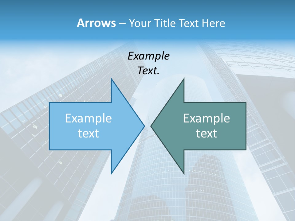Three Skyscrapers, Business Center In Megalopolis PowerPoint Template