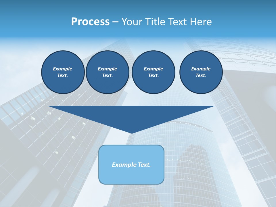 Three Skyscrapers, Business Center In Megalopolis PowerPoint Template