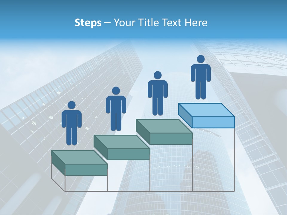 Three Skyscrapers, Business Center In Megalopolis PowerPoint Template