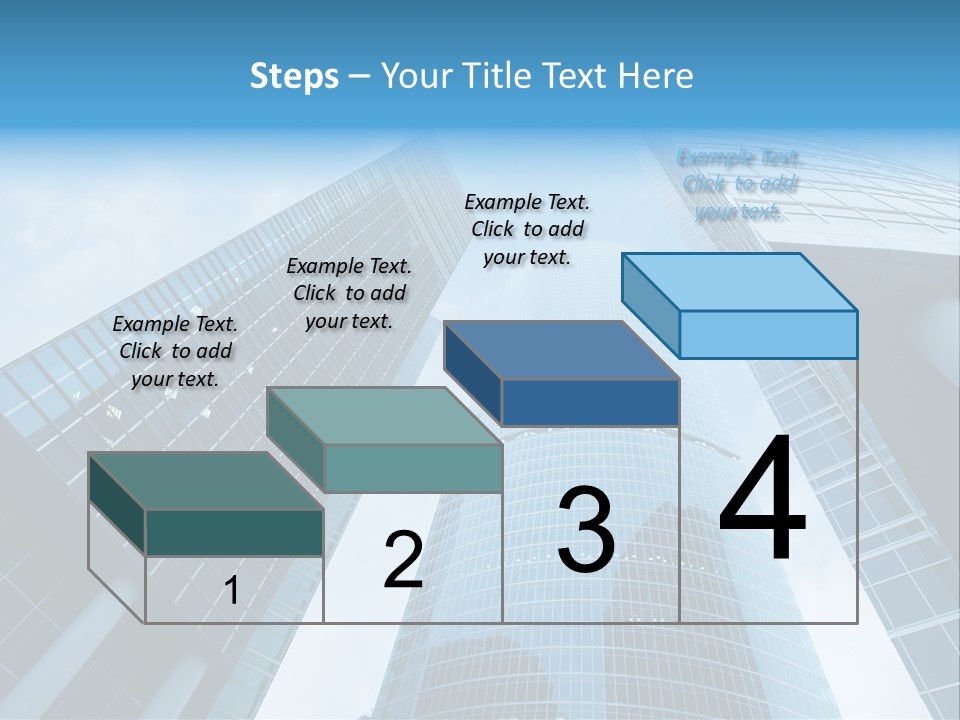 Three Skyscrapers, Business Center In Megalopolis PowerPoint Template