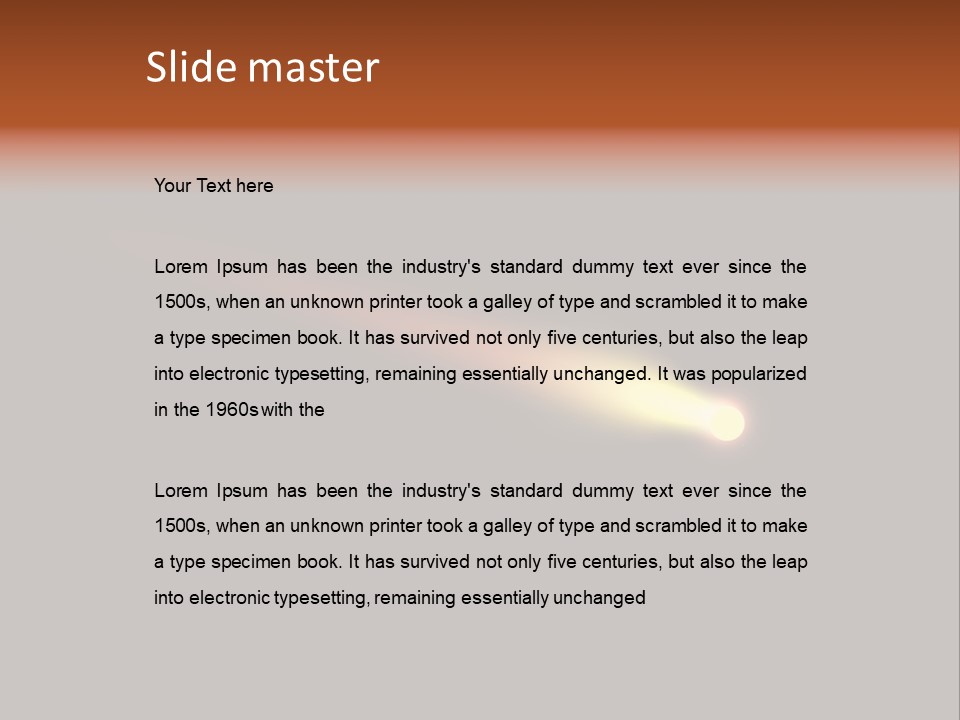 3D Comet Shooting Accross The Sky PowerPoint Template