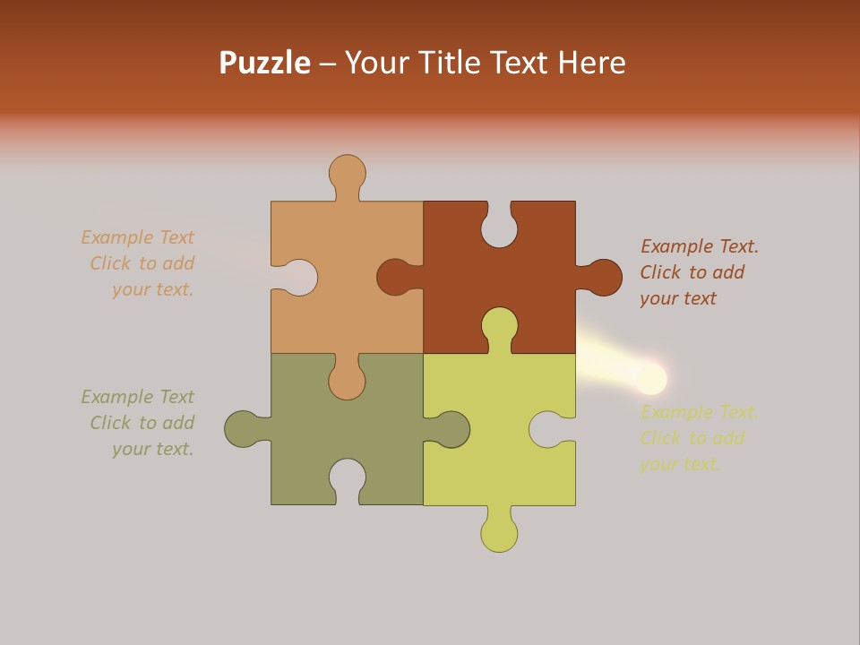 3D Comet Shooting Accross The Sky PowerPoint Template