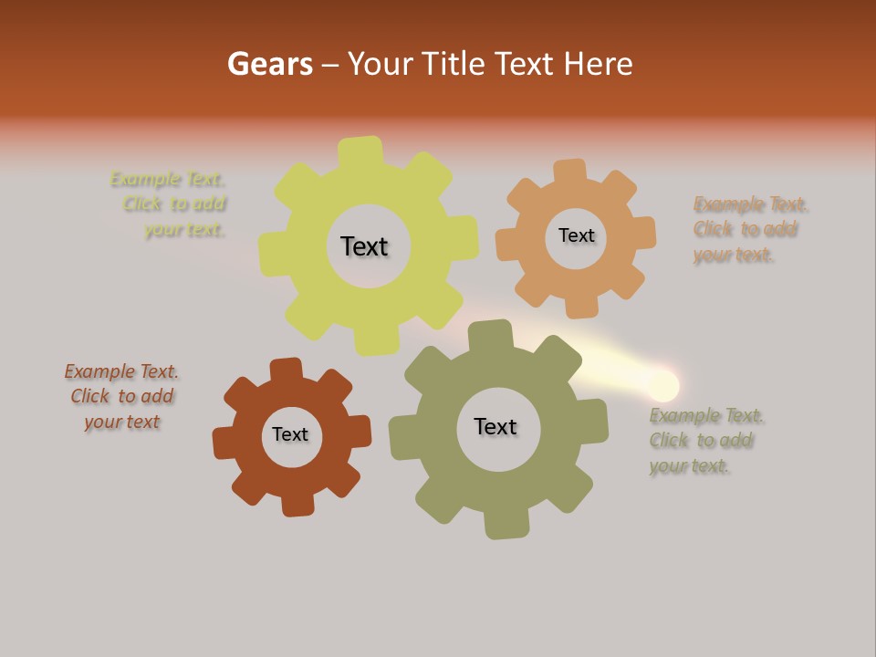 3D Comet Shooting Accross The Sky PowerPoint Template