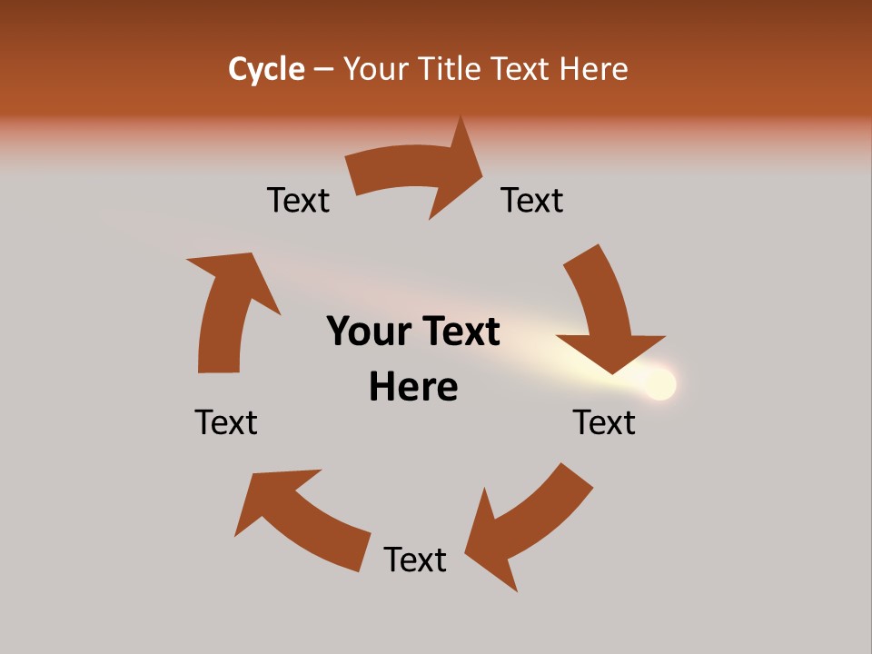 3D Comet Shooting Accross The Sky PowerPoint Template