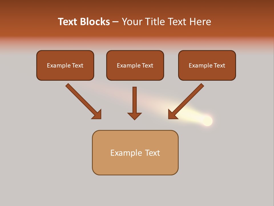 3D Comet Shooting Accross The Sky PowerPoint Template