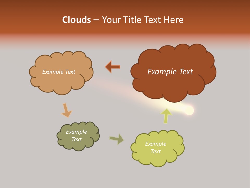 3D Comet Shooting Accross The Sky PowerPoint Template