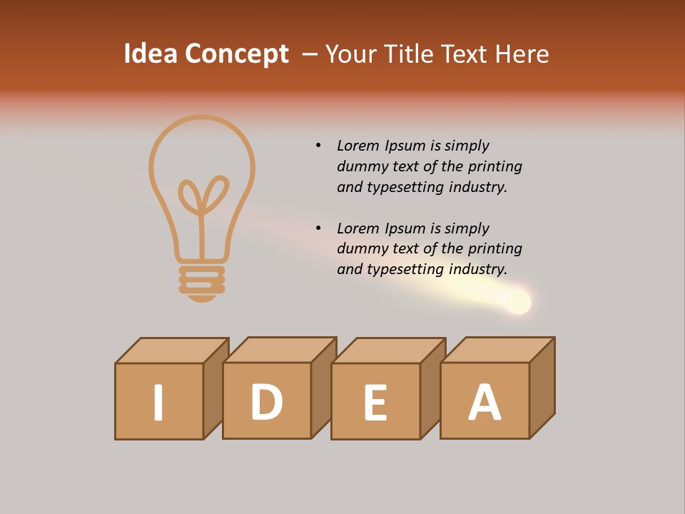 3D Comet Shooting Accross The Sky PowerPoint Template