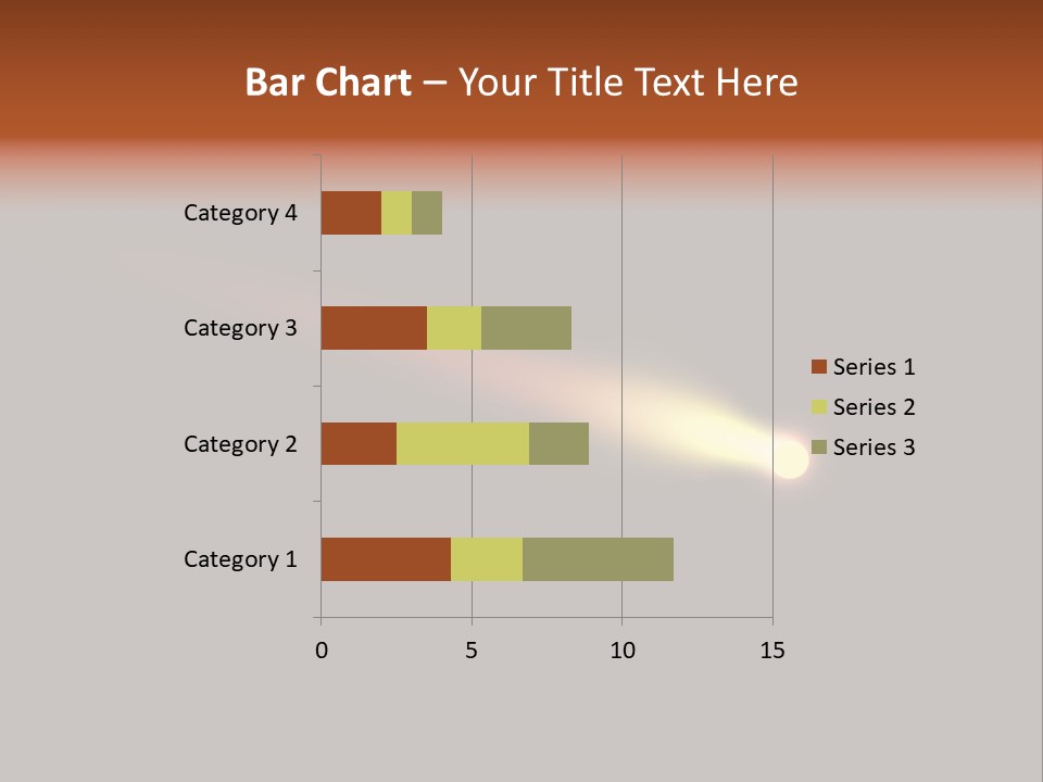 3D Comet Shooting Accross The Sky PowerPoint Template