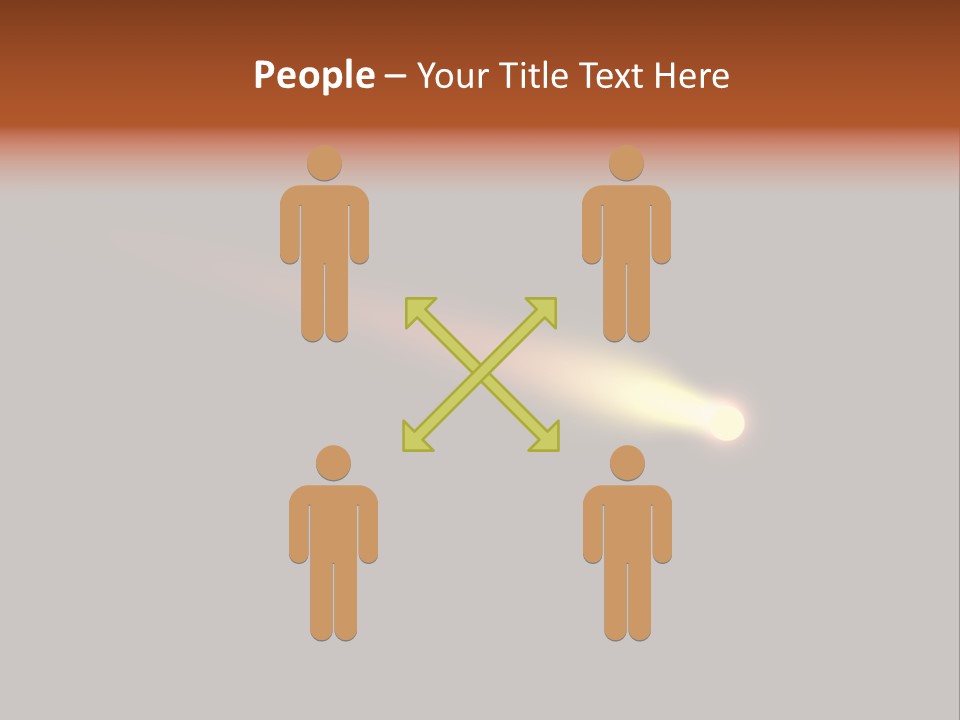 3D Comet Shooting Accross The Sky PowerPoint Template