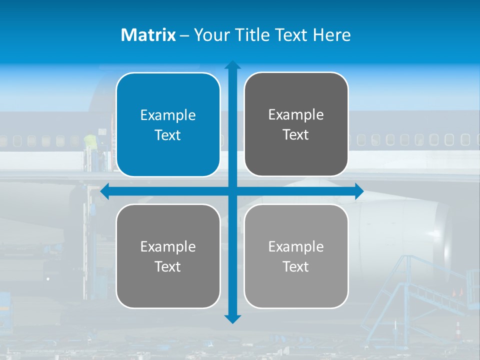 Unloading Cargo From A Big Plane PowerPoint Template