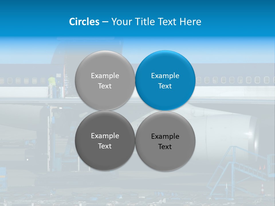 Unloading Cargo From A Big Plane PowerPoint Template