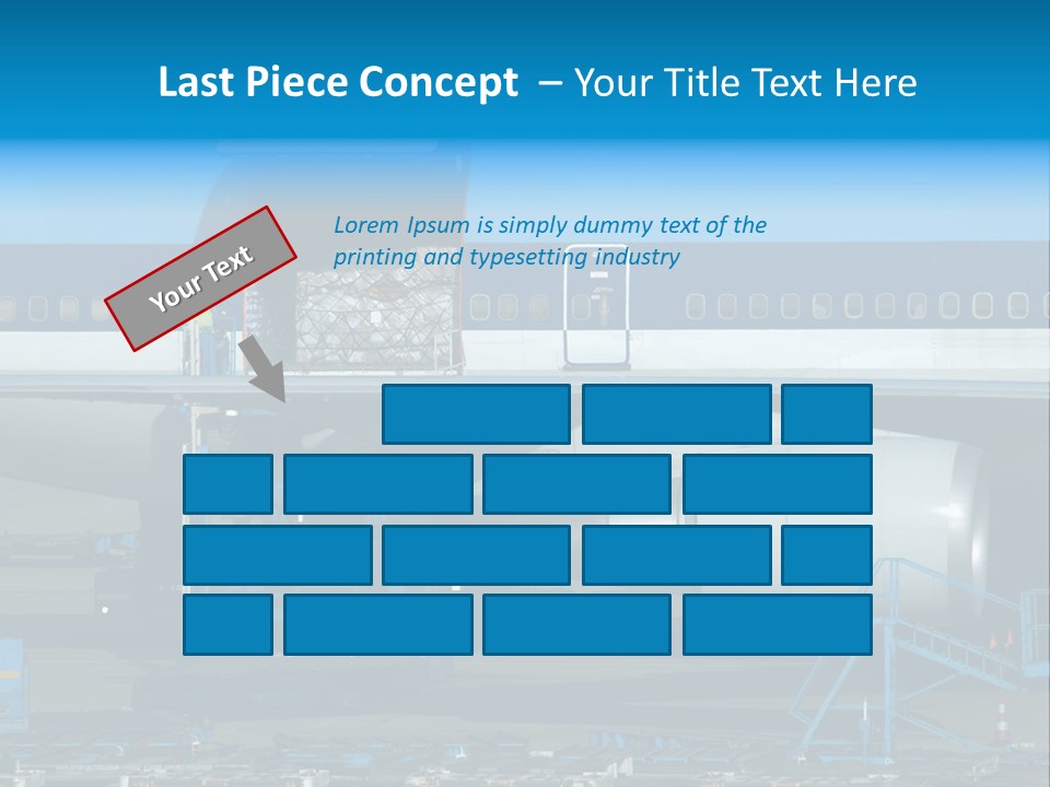 Unloading Cargo From A Big Plane PowerPoint Template