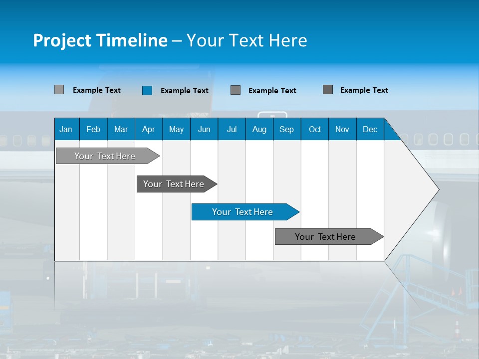 Unloading Cargo From A Big Plane PowerPoint Template