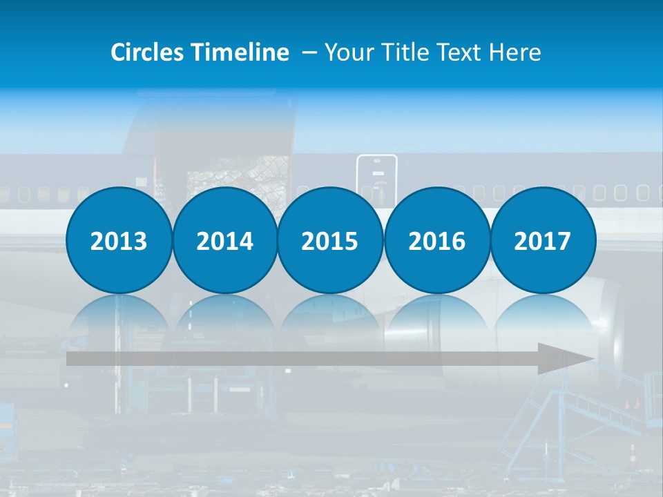 Unloading Cargo From A Big Plane PowerPoint Template