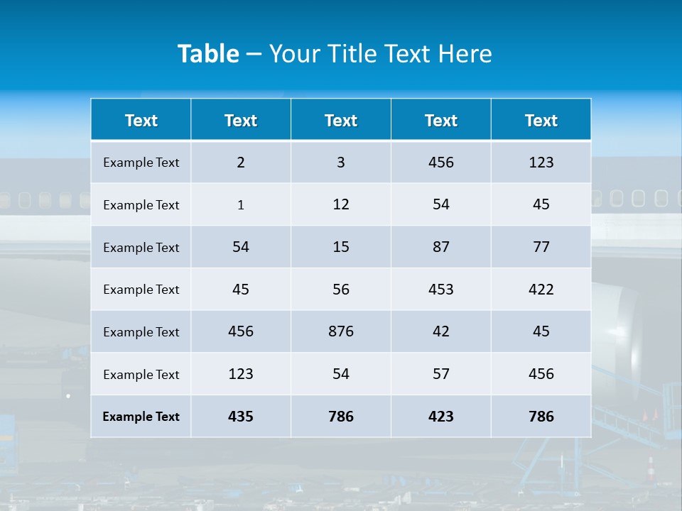 Unloading Cargo From A Big Plane PowerPoint Template