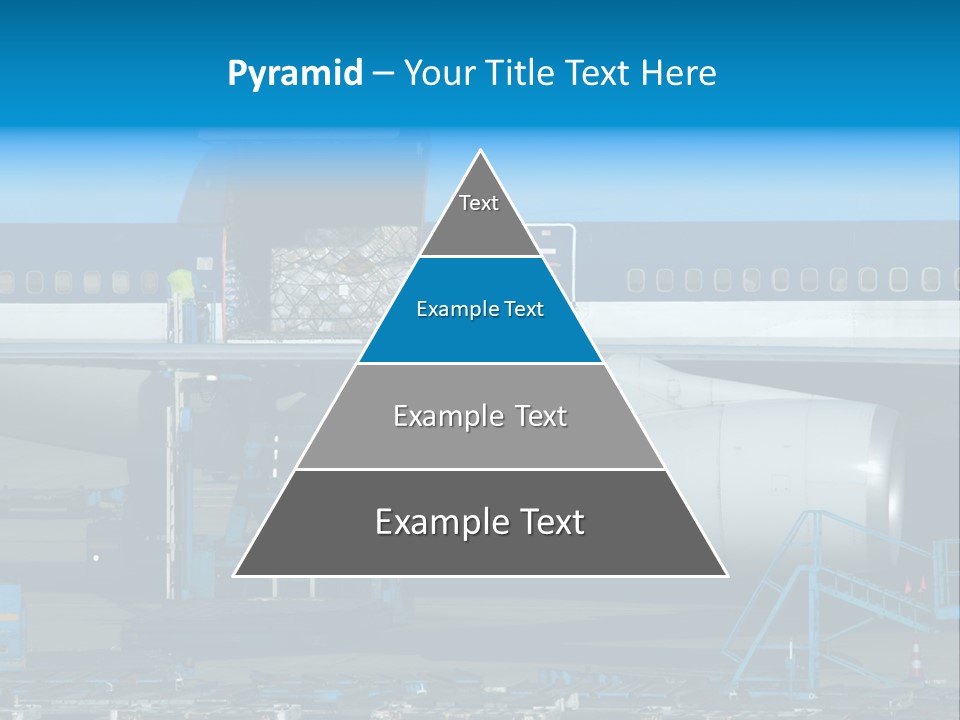 Unloading Cargo From A Big Plane PowerPoint Template