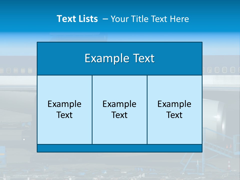 Unloading Cargo From A Big Plane PowerPoint Template