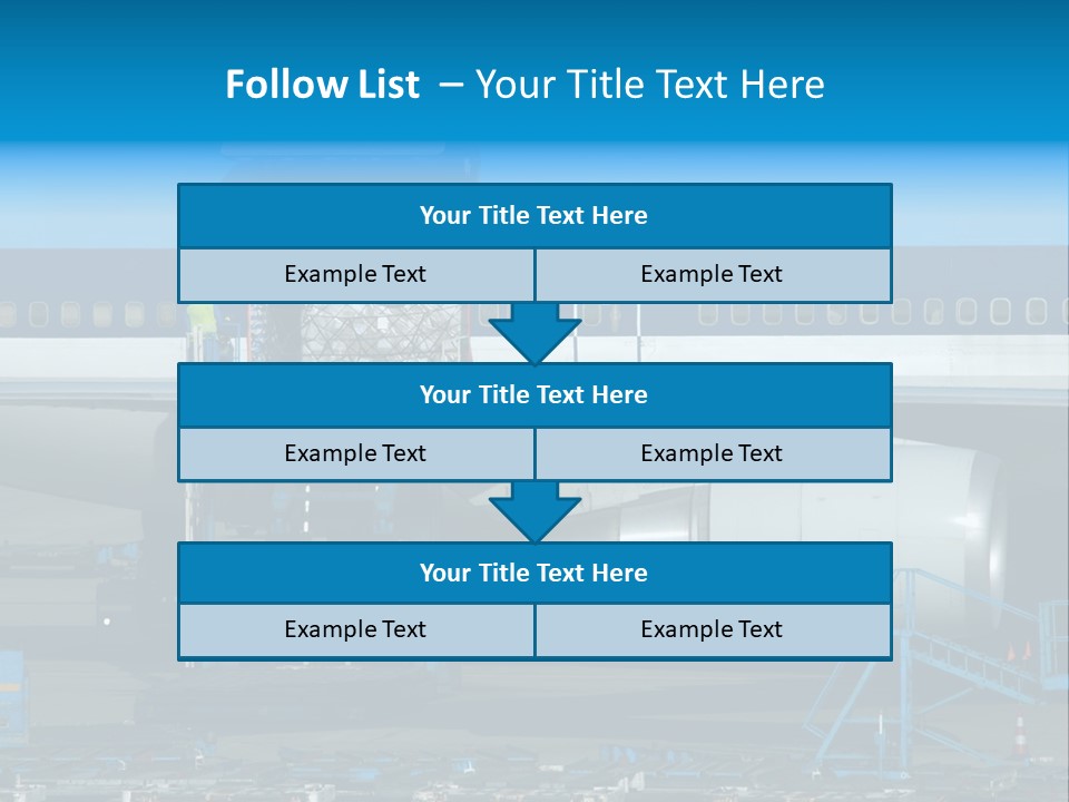 Unloading Cargo From A Big Plane PowerPoint Template