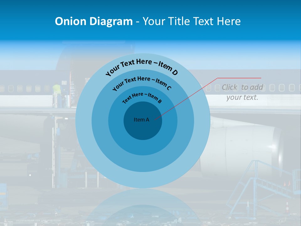 Unloading Cargo From A Big Plane PowerPoint Template