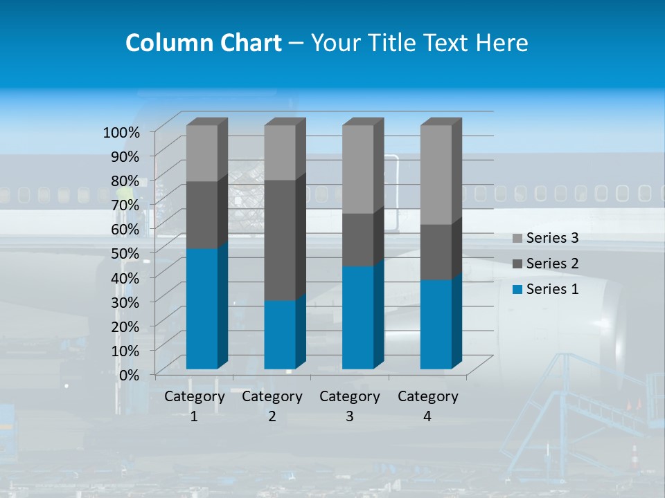 Unloading Cargo From A Big Plane PowerPoint Template