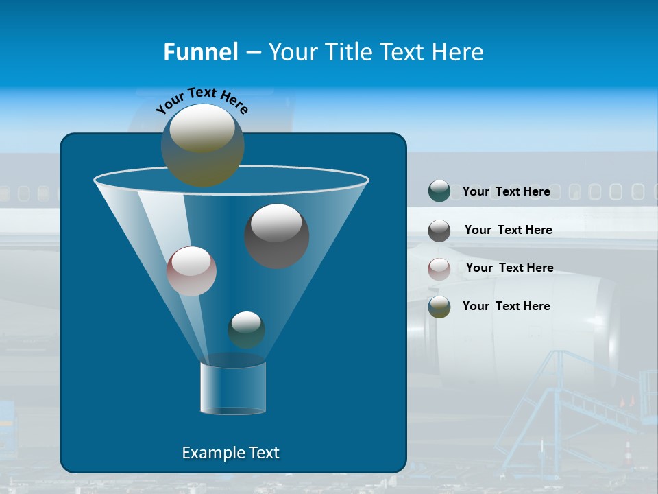 Unloading Cargo From A Big Plane PowerPoint Template