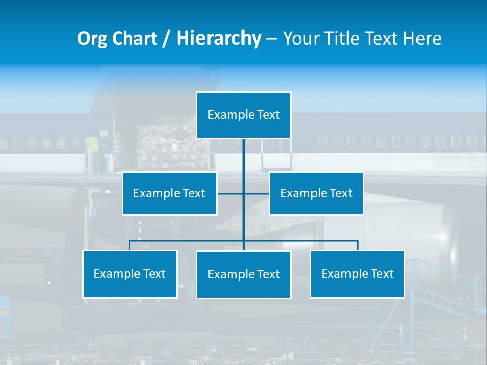 Unloading Cargo From A Big Plane PowerPoint Template