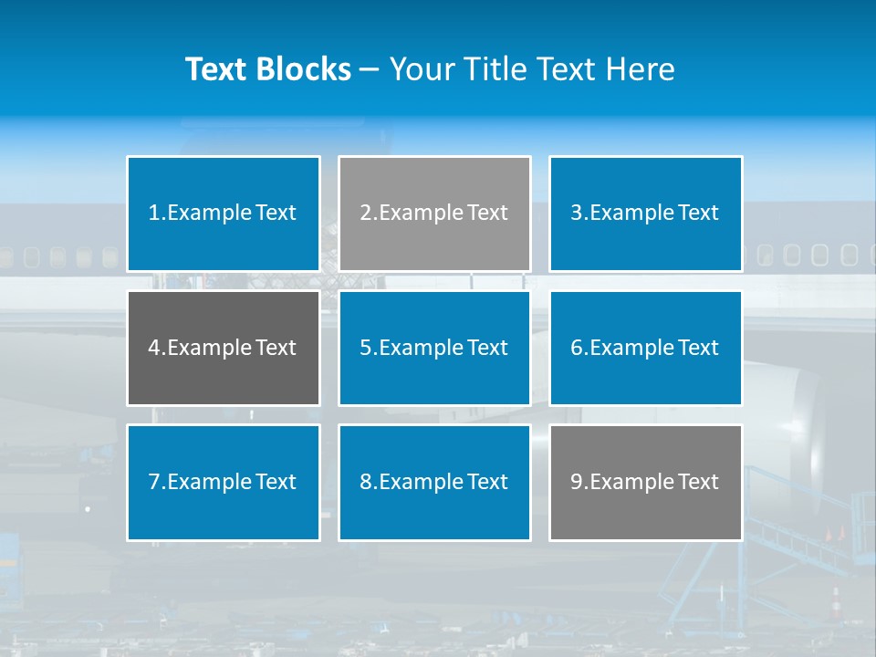 Unloading Cargo From A Big Plane PowerPoint Template