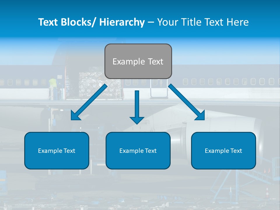 Unloading Cargo From A Big Plane PowerPoint Template