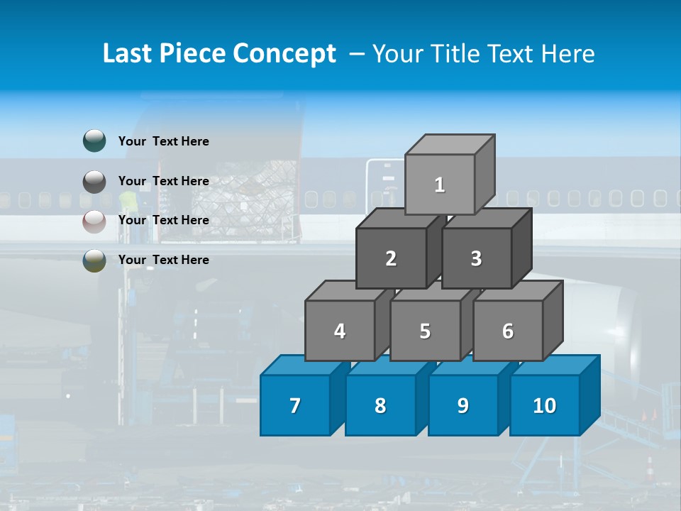 Unloading Cargo From A Big Plane PowerPoint Template