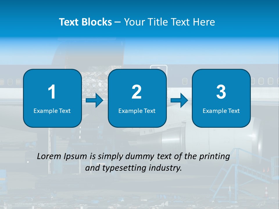 Unloading Cargo From A Big Plane PowerPoint Template