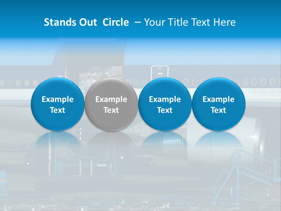 Unloading Cargo From A Big Plane PowerPoint Template