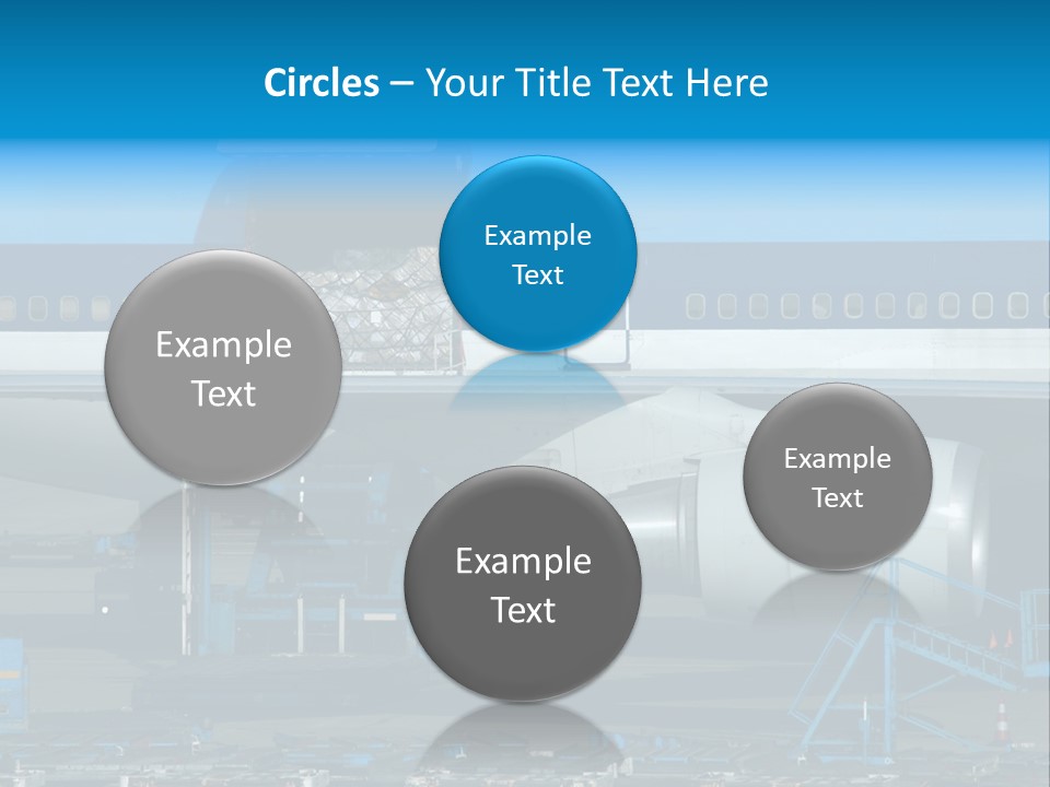 Unloading Cargo From A Big Plane PowerPoint Template