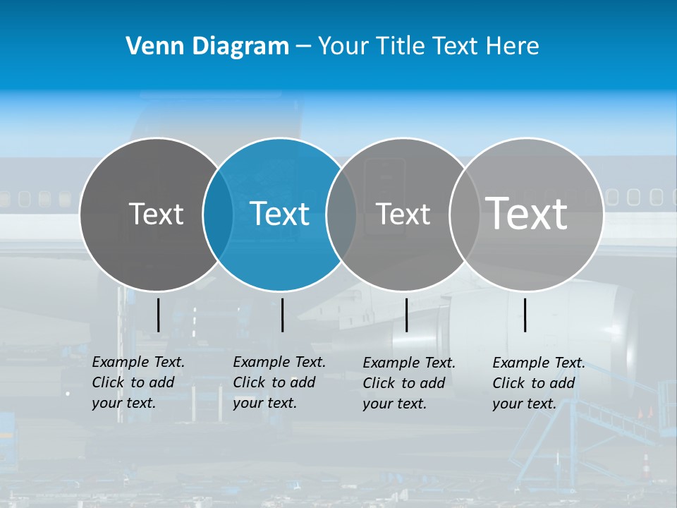 Unloading Cargo From A Big Plane PowerPoint Template