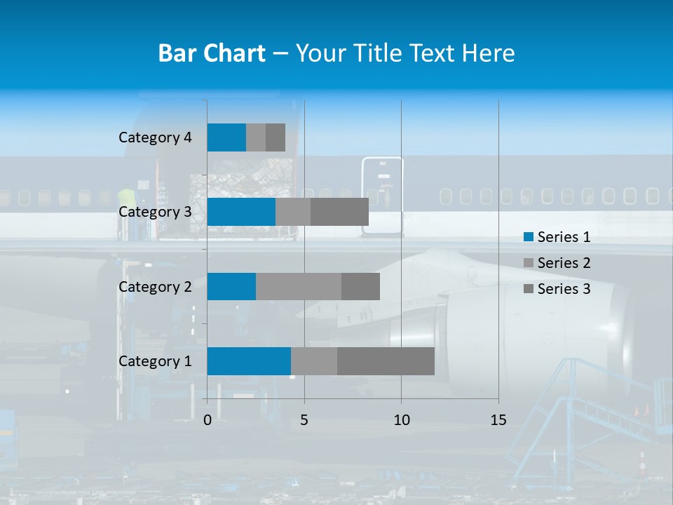 Unloading Cargo From A Big Plane PowerPoint Template