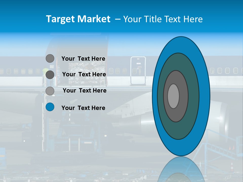Unloading Cargo From A Big Plane PowerPoint Template