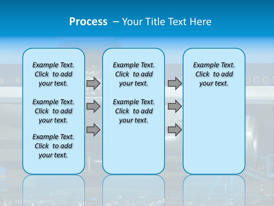 Unloading Cargo From A Big Plane PowerPoint Template