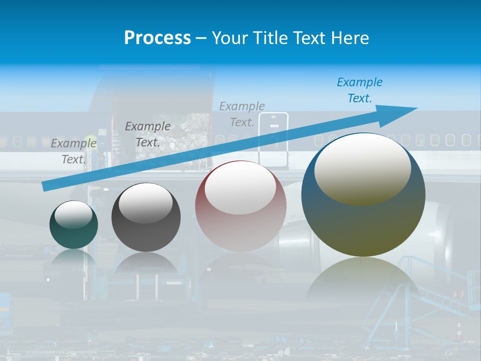 Unloading Cargo From A Big Plane PowerPoint Template