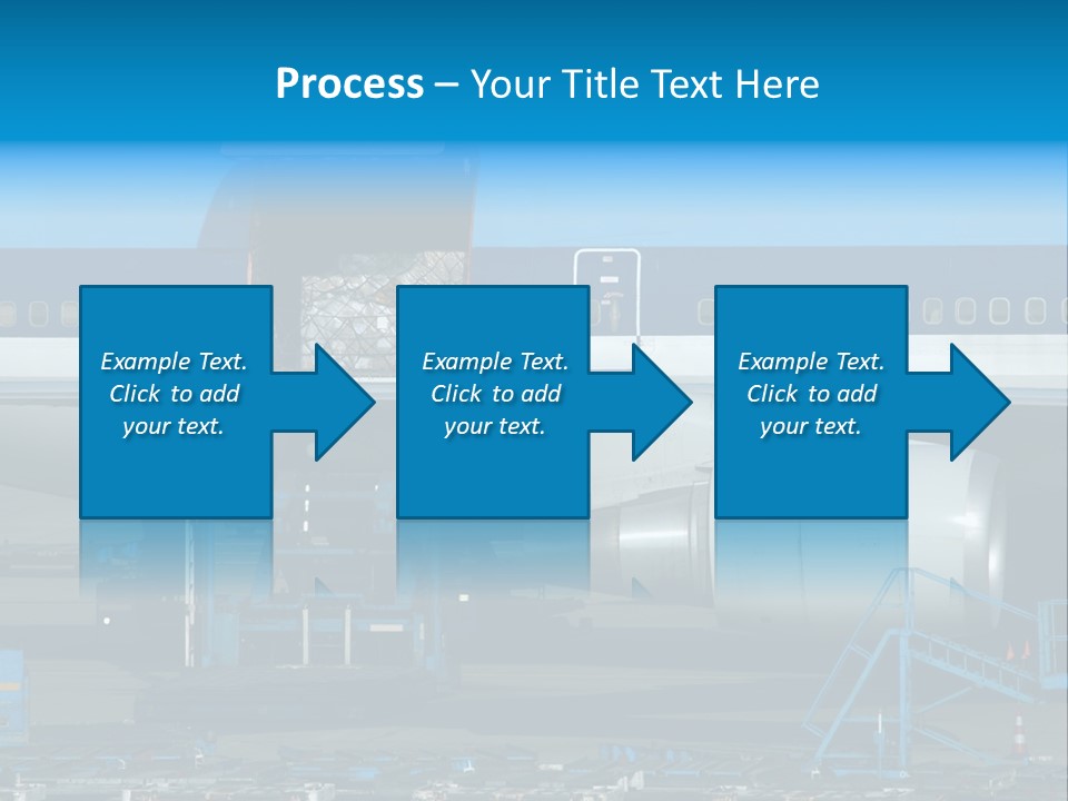 Unloading Cargo From A Big Plane PowerPoint Template