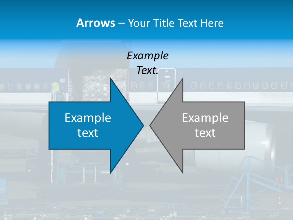 Unloading Cargo From A Big Plane PowerPoint Template