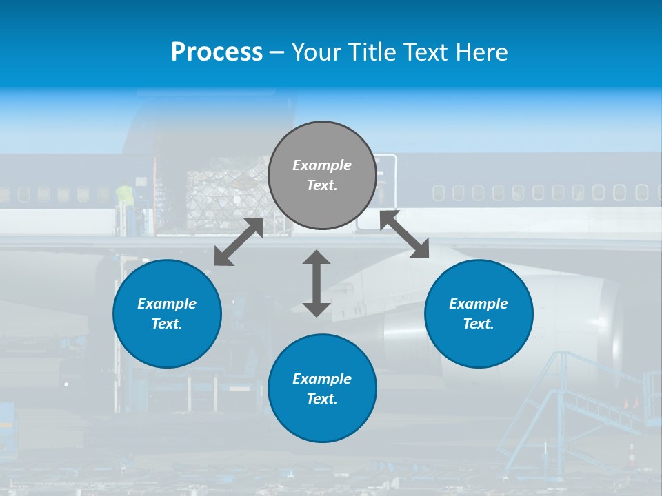 Unloading Cargo From A Big Plane PowerPoint Template