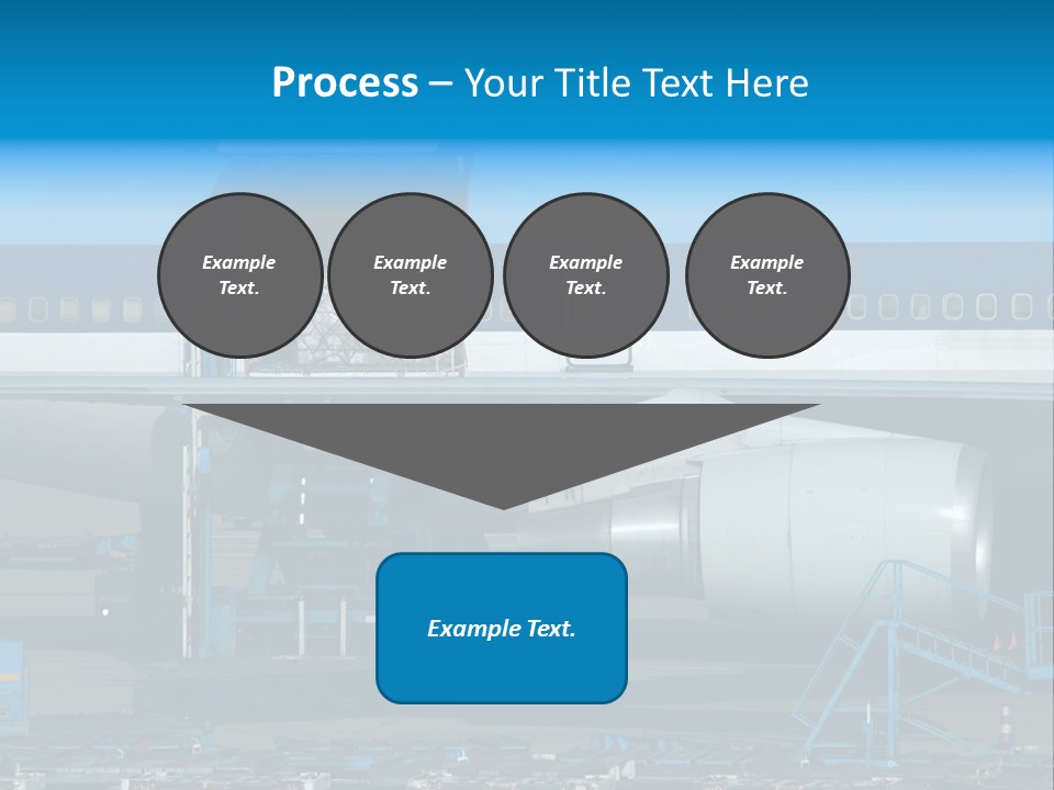 Unloading Cargo From A Big Plane PowerPoint Template