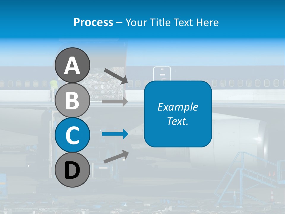 Unloading Cargo From A Big Plane PowerPoint Template
