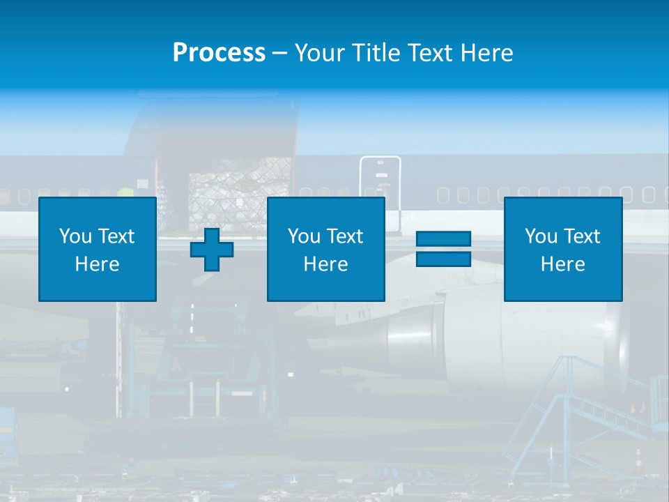 Unloading Cargo From A Big Plane PowerPoint Template