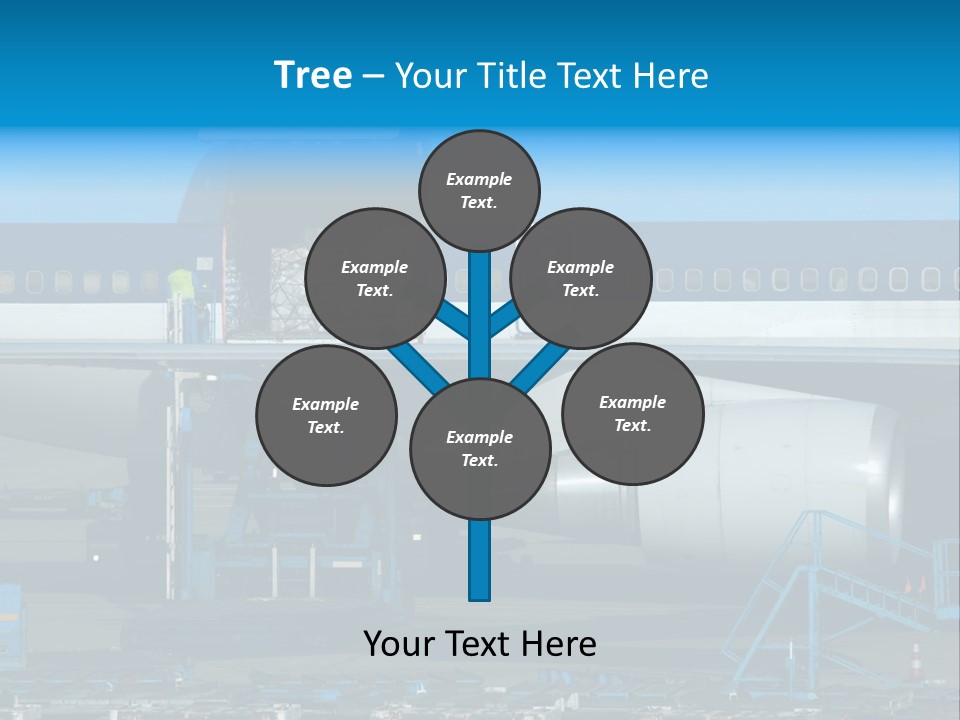 Unloading Cargo From A Big Plane PowerPoint Template