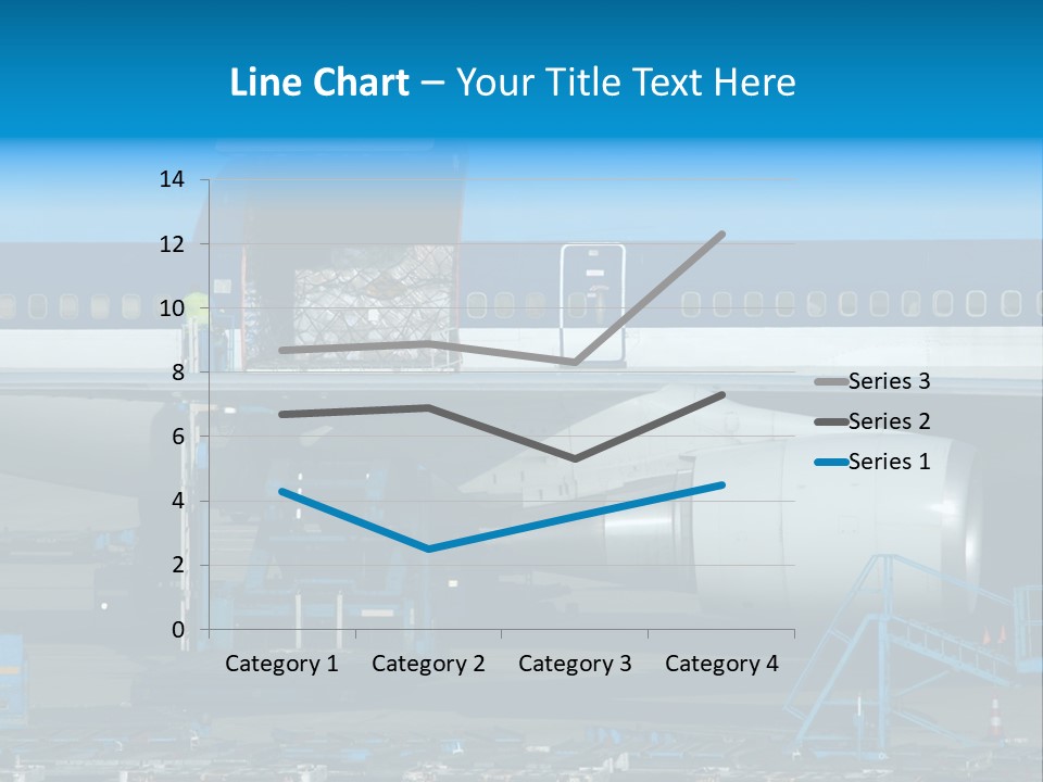 Unloading Cargo From A Big Plane PowerPoint Template