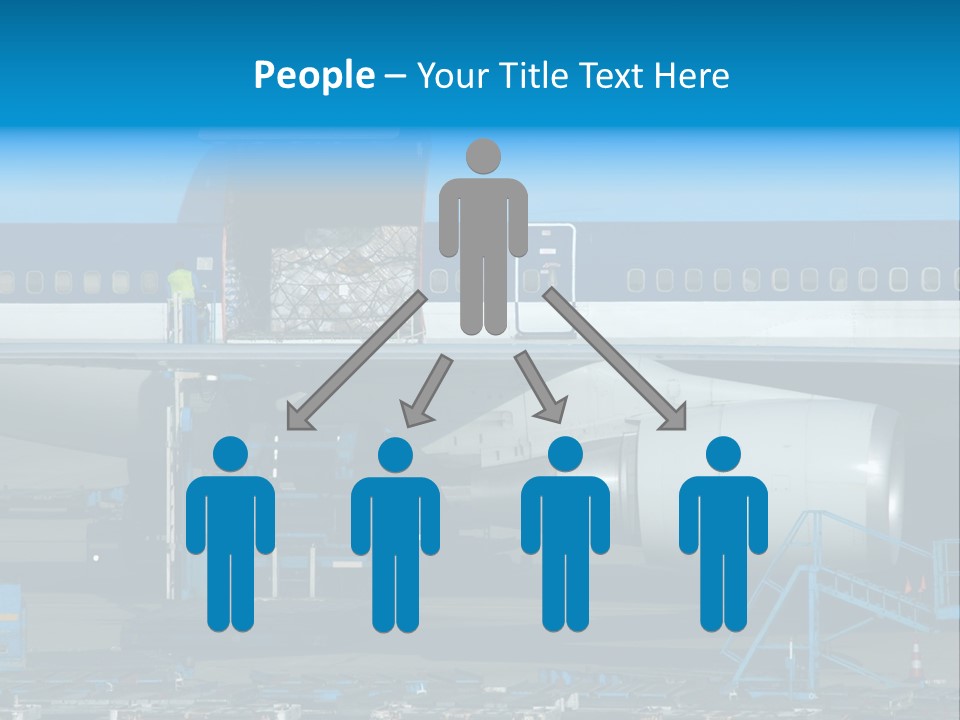 Unloading Cargo From A Big Plane PowerPoint Template