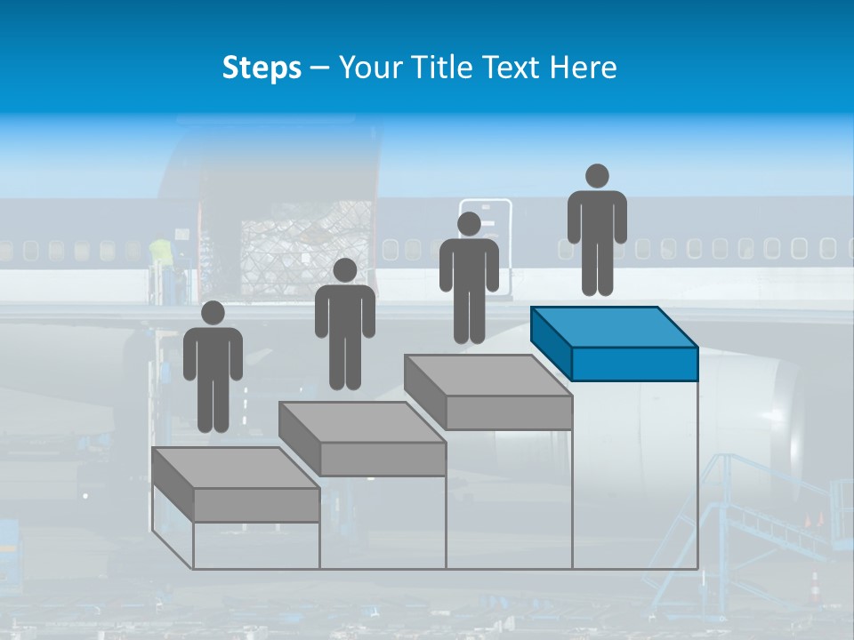 Unloading Cargo From A Big Plane PowerPoint Template