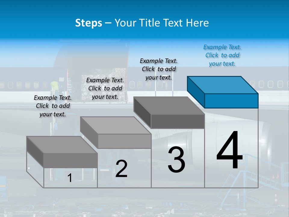 Unloading Cargo From A Big Plane PowerPoint Template